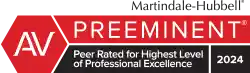 Logo Of Av Preeminent® Certificate By Martindale Hubbell
